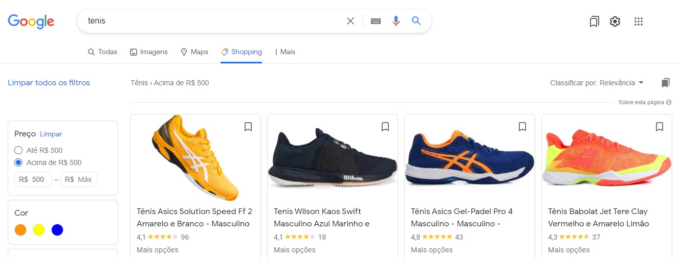 google shopping busca